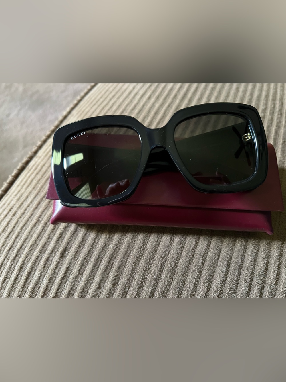 Gucci Gradient Grey Square Ladies Sunglasses GG0141SN 001 53 new - Picture 7 of 11